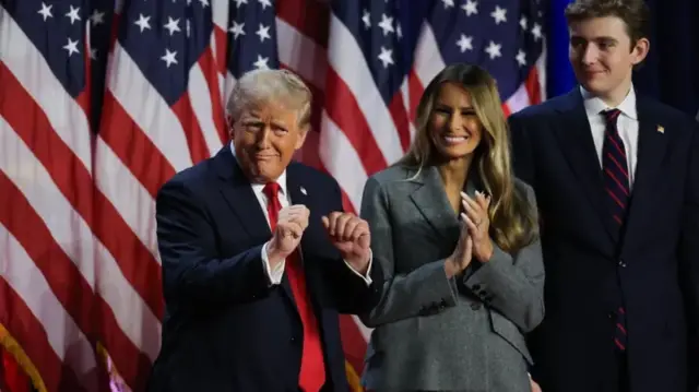 Trump danced to the crowd as he rounded off his remarks