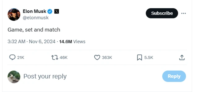 Musk tweet