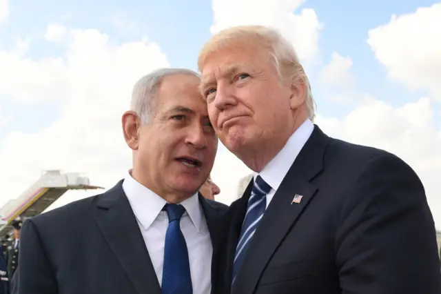 Ông Trump và ông Netanyahu tại Israel vào năm 2017