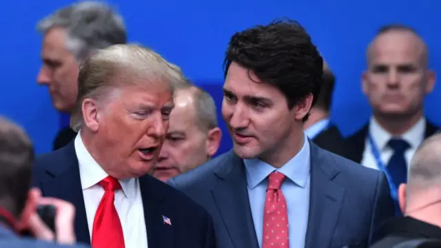 जस्टिन ट्रूडो और डोनाल्ड ट्रंप