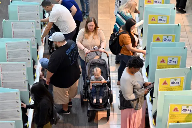 နီဗားဒါးပြည်နယ်၊ လက်နီဗားဒါးပြည်နယ်၊ လပ်စ်ဗီးဂတ်စ်မြို့မှာ မဲပေးနေတဲ့မြင်ကွင်းတွေ