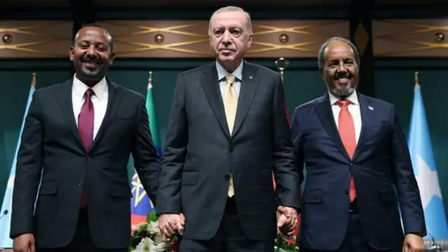 Abiy Ahimad, Tayip Erdohaan fi Hasan Sheek Mahaammad