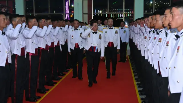 တပ်မတော်နည်းပညာတက္ကသိုလ် ဗိုလ်လောင်းသင်တန်း အမှတ်စဉ် (၂၆) သင်တန်းဆင်း ညစာစားပွဲတက်ရောက်လာတဲ့ စစ်ခေါင်းဆောင်