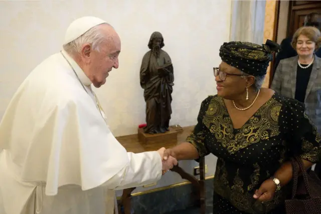 Pope Francis an Ngozi Okonjo-Iweala