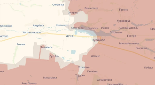 карта фронта у Курахова