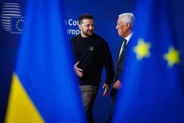 Зеленский и президент Европейского совета Антониу Кошта