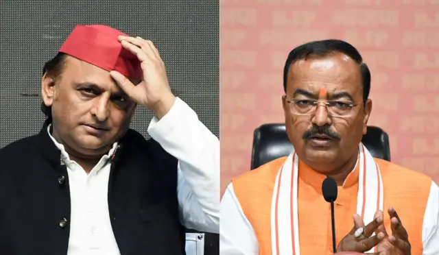 अखिलेश यादव और केशव प्रसाद मौर्य