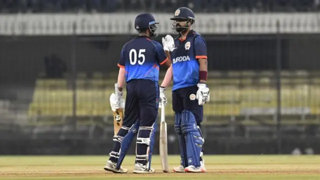 बड़ौदा और सिक्किम के बीच खेला गया मैच