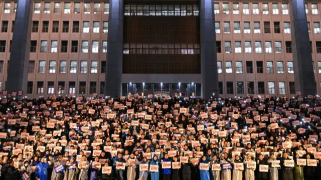 दक्षिण कोरिया में विरोध प्रदर्शन