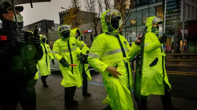 दक्षिण कोरिया में विरोध प्रदर्शन