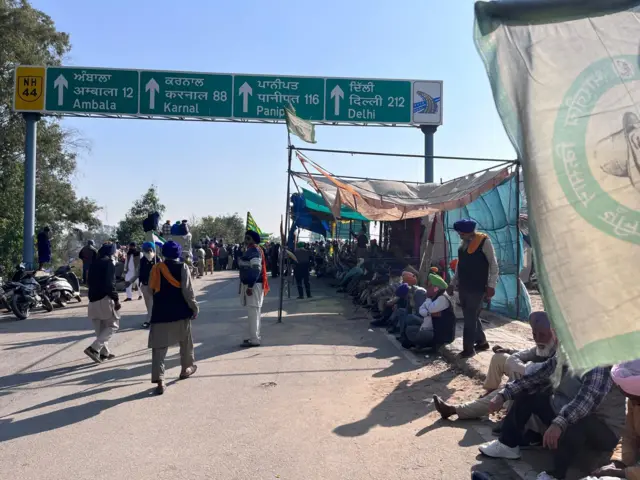 शंभू बॉर्डर पर किसान