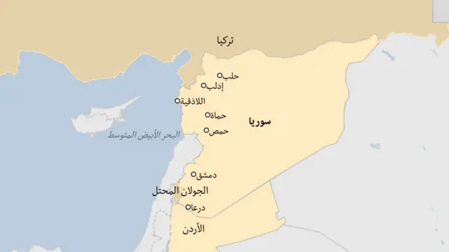 خريطة سوريا