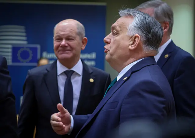 Виктор Орбан во время саммита ЕС