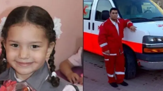 صورة هند وصورة أحد المسعفين