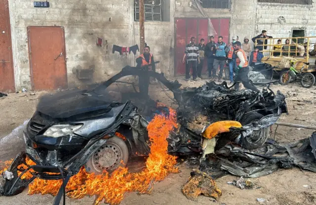 آثار قصف إسرائيلي على مدينة رفح