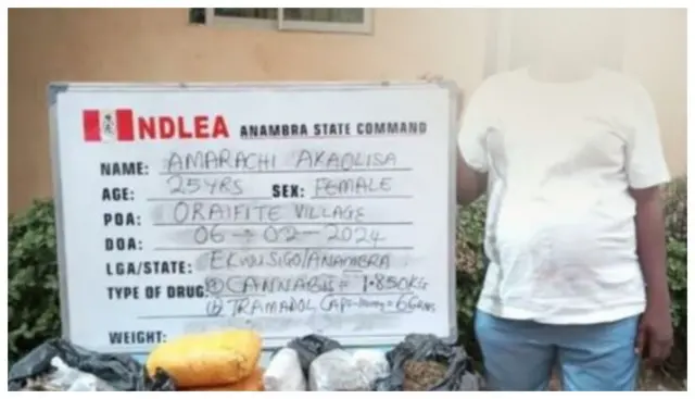 NDLEA anwụchiela Nwaanyị dị ime ọnwa isii maka ibu ọgwụ ike