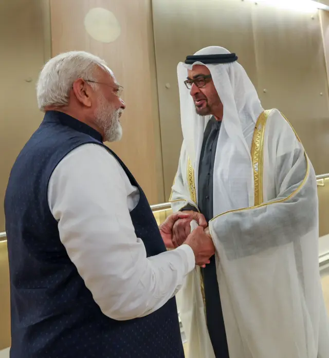 मोदी और शेख मोहम्मद बिन जायद