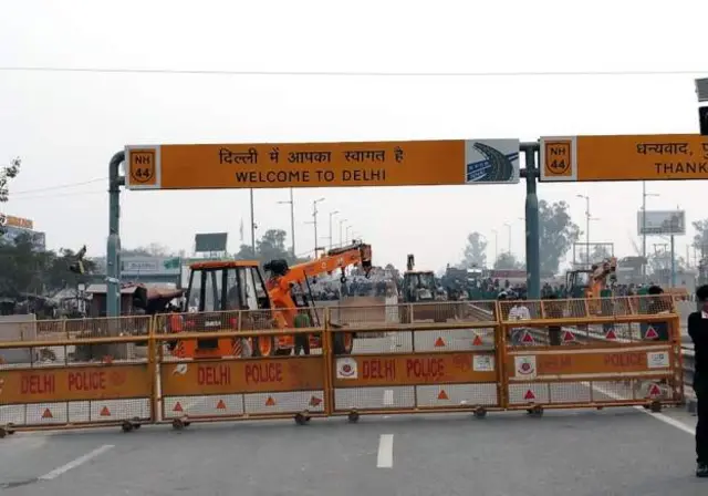 ਦਿੱਲੀ ਪੁਲਿਸ ਦੇ ਬੈਰੀਕੇਡ