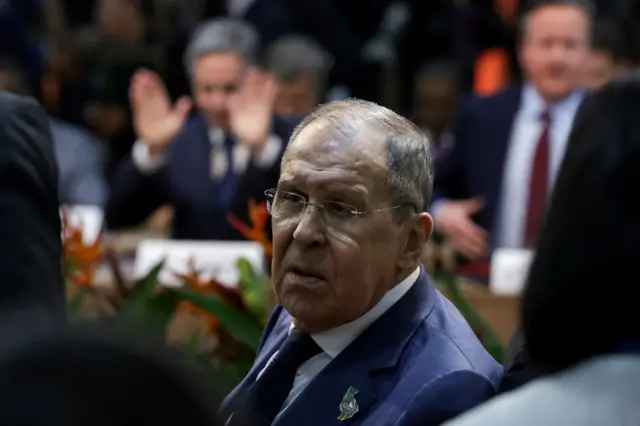 Сергей Лавров во время встречи в Бразилии