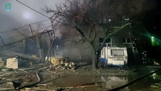 Разрушения на предприятии в Одессе