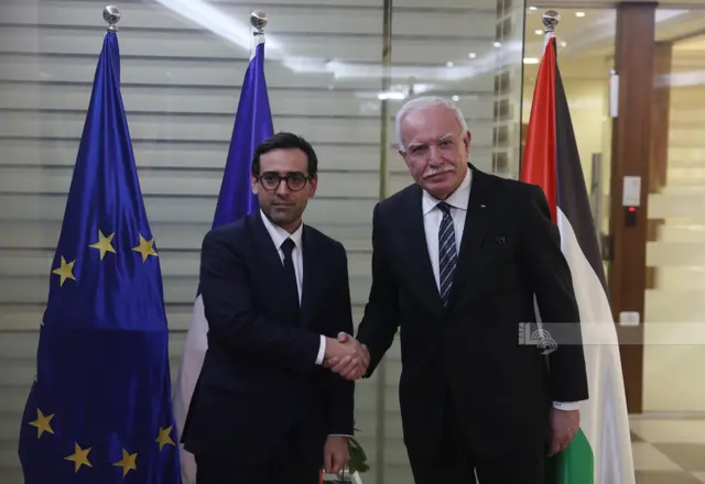 وزيرا الخارجيتان الفلسطينية والفرنسية