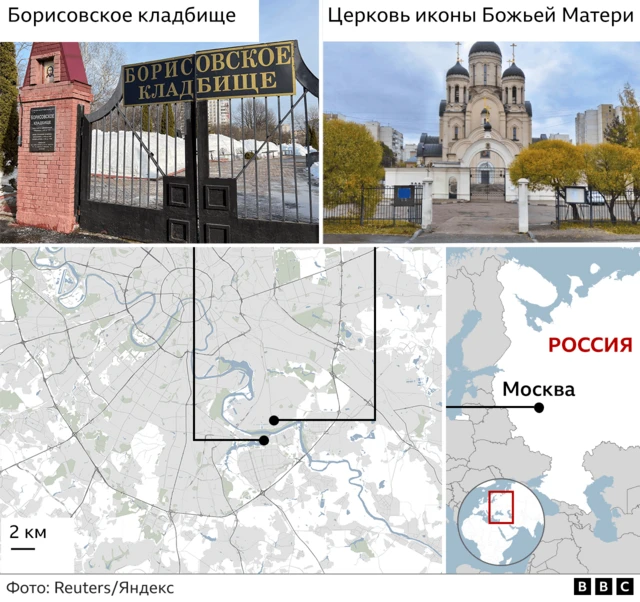 Карта Борисовского кладбища