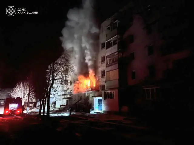 Поврежденный дом в Купянске