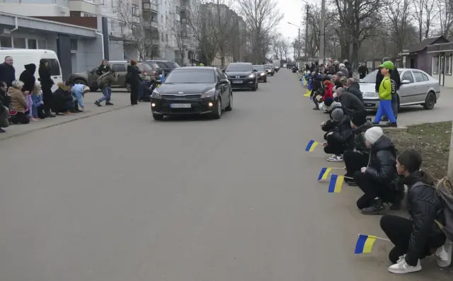 Траурная процессия на улицах Одессы