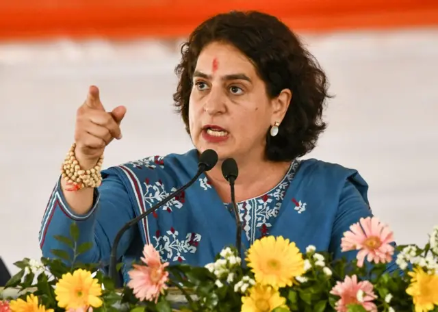 कांग्रेस नेता प्रियंका गांधी