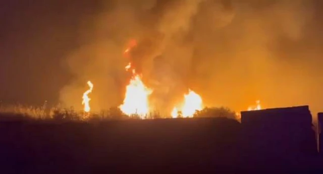 د صابرین نیوز له لوري د پېښې ځای کې د اخیستل شوې ویډیو تصویر