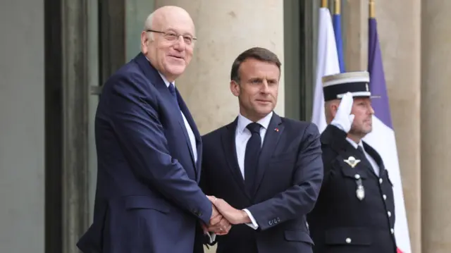 ماكرون وميقاتي