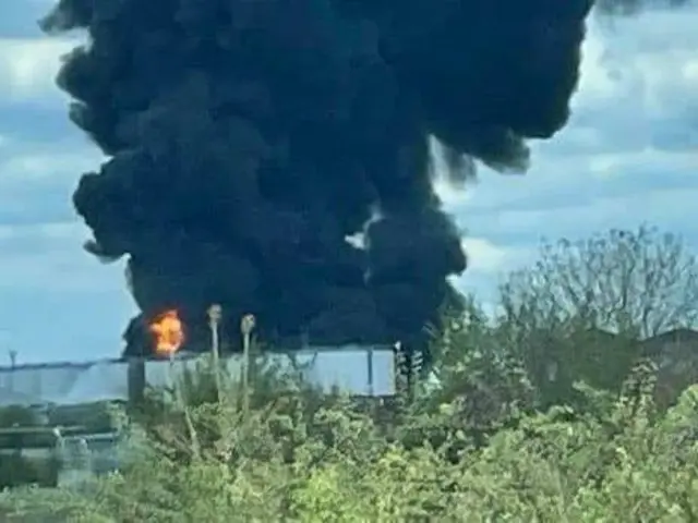 Министерство восстановления Украины опубликовало фотографию пожара в порту