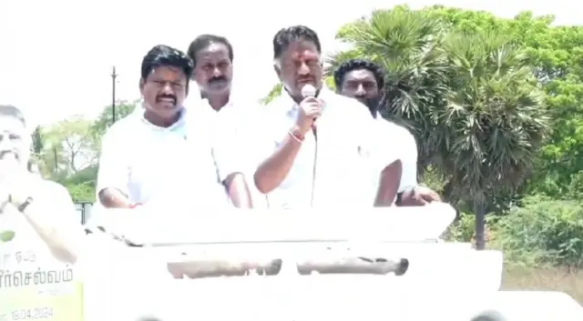 இரட்டை இலைக்கு வாக்கு கேட்ட ஓ.பி.எஸ்.