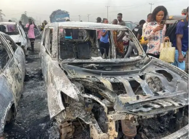 Ụgbọala ọkụ gbara n'Eleme, Rivas steeti