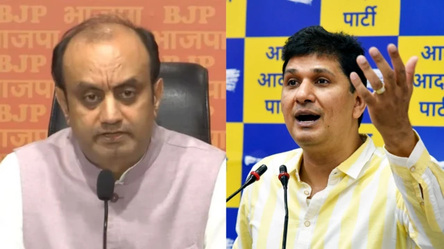 बीजेपी के सुधांशु त्रिवेदी और आप के सौरभ भारद्वाज