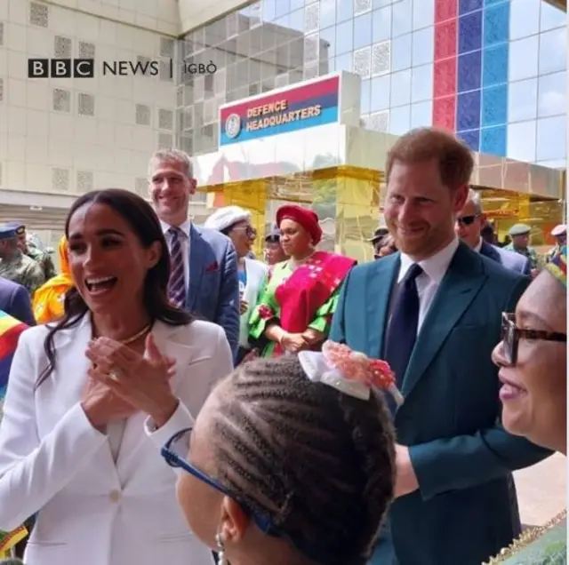 Nwaeze Harry na nwunye ya bụ Meghan oge ha wuchiri n'Abuja
