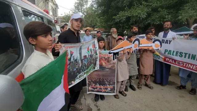 کوئٹہ میں فلسطین میں اسرائیلی مظالم کے خلاف احتجاجی مظاہرہ