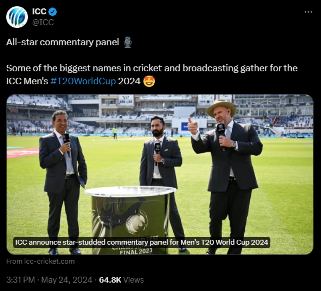 आयसीसीची पोस्ट