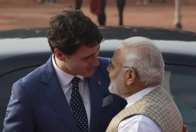 जस्टीन ट्रुडो आणि पंतप्रधान नरेंद्र मोदी.