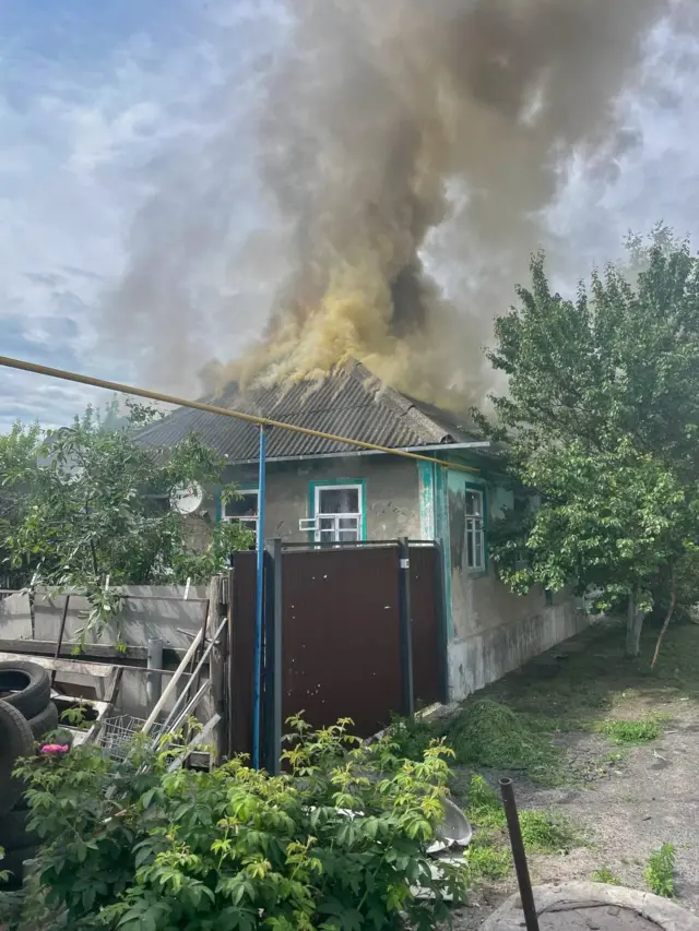 Горящий дом в Судже