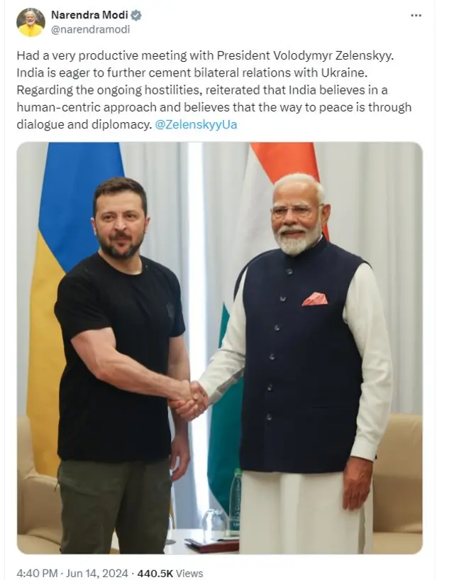 मोदी की मुलाक़ीत पर ट्वीट