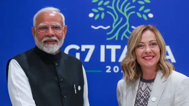 नरेंद्र मोदी और जियोर्जिया मेलोनी