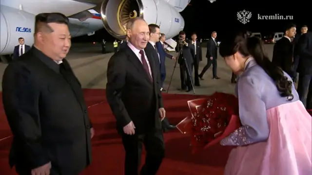 Встреча Путина в Пхеньяне
