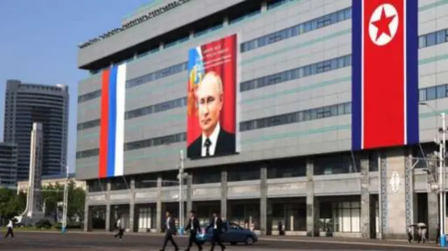 Портрет Путина в Пхеньяне