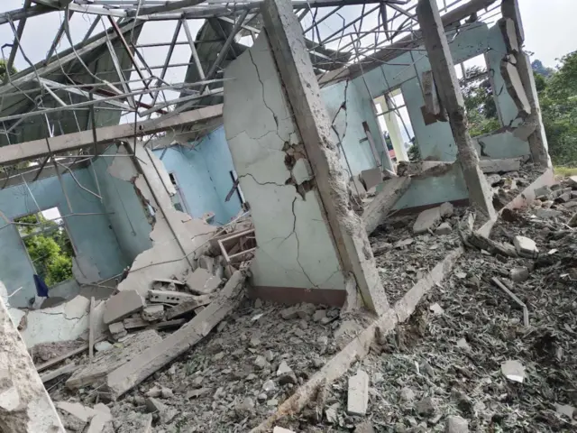 လေကြောင်းတိုက်ခိုက်ခံရပြီးနောက်ပိုင်း မြင်ကွင်း