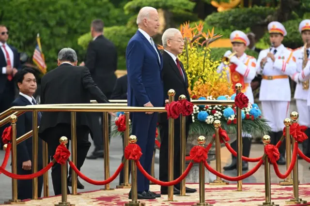 Tổng Bí Thư Nguyễn Phú Trọng đón Tổng thống Mỹ Joe Biden vào tháng 9/2023