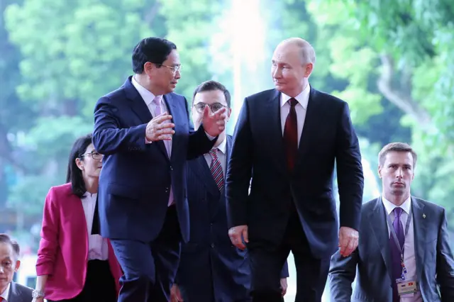 Thủ tướng Chính phủ Việt Nam Phạm Minh Chính tiếp Tổng thống Putin