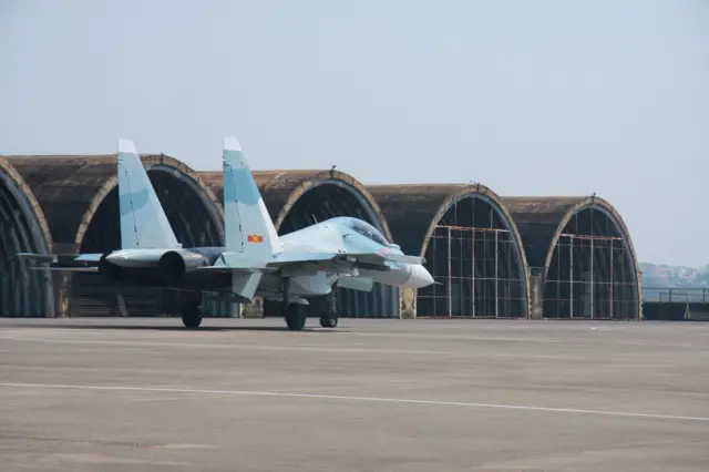 Chiến đấu cơ Su-30 do Nga cung cấp tại căn cứ không quân ở Biên Hòa, tỉnh Đồng Nai