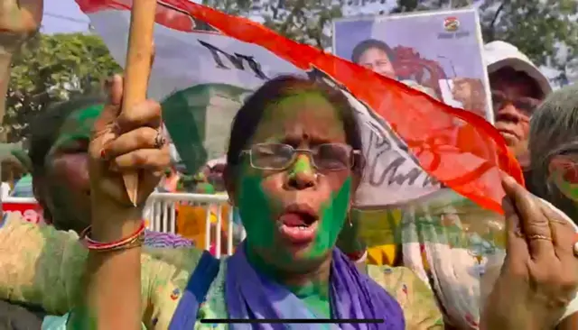 তৃণমূল কংগ্রেসের কর্মীদের উল্লাস