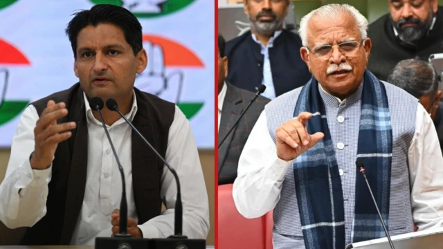 ਦੀਪੇਂਦਰ ਸਿੰਘ ਹੁੱਡਾ, ਸਾਬਕਾ ਮੁੱਖ ਮੰਤਰੀ ਮਨੋਹਰ ਲਾਲ